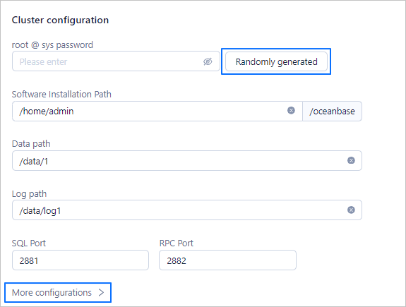 Cluster Configuration