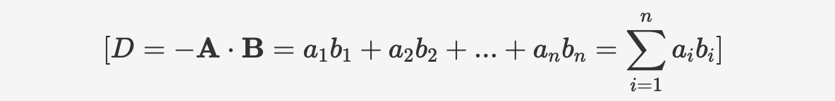 Negative inner product