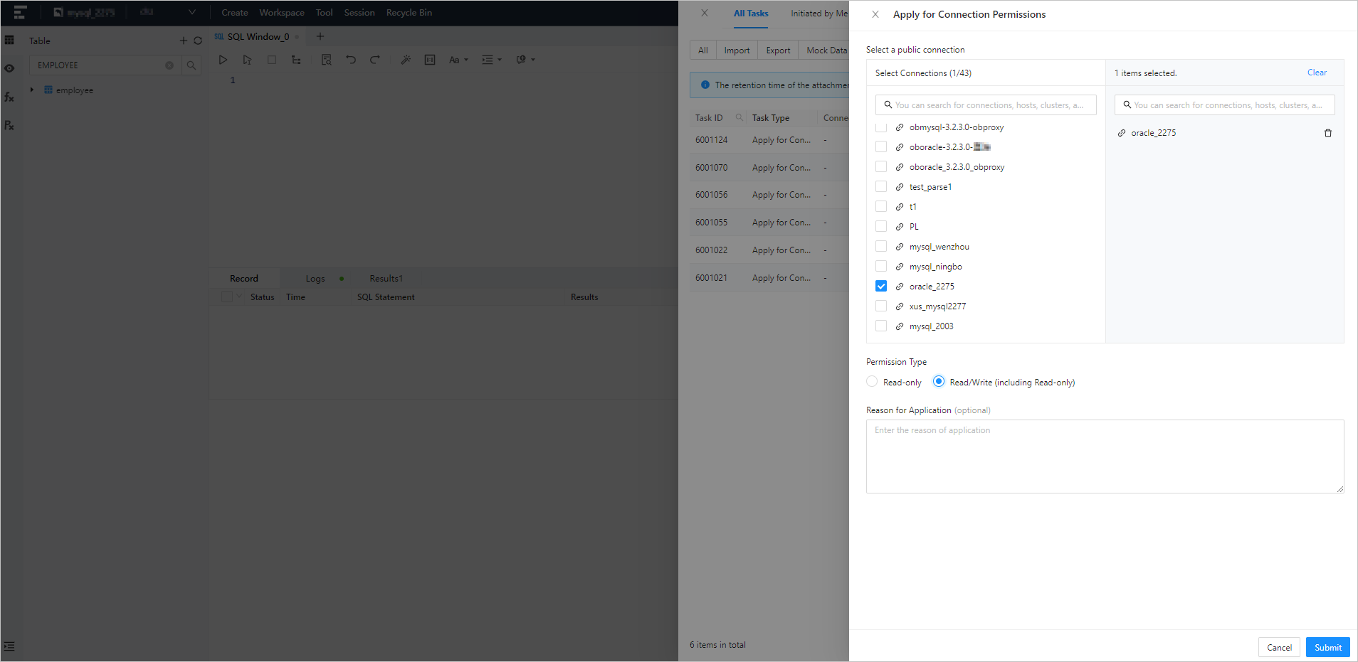 Create a permission application task 2