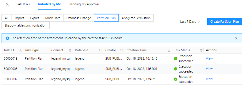 Partitioning plan list 1