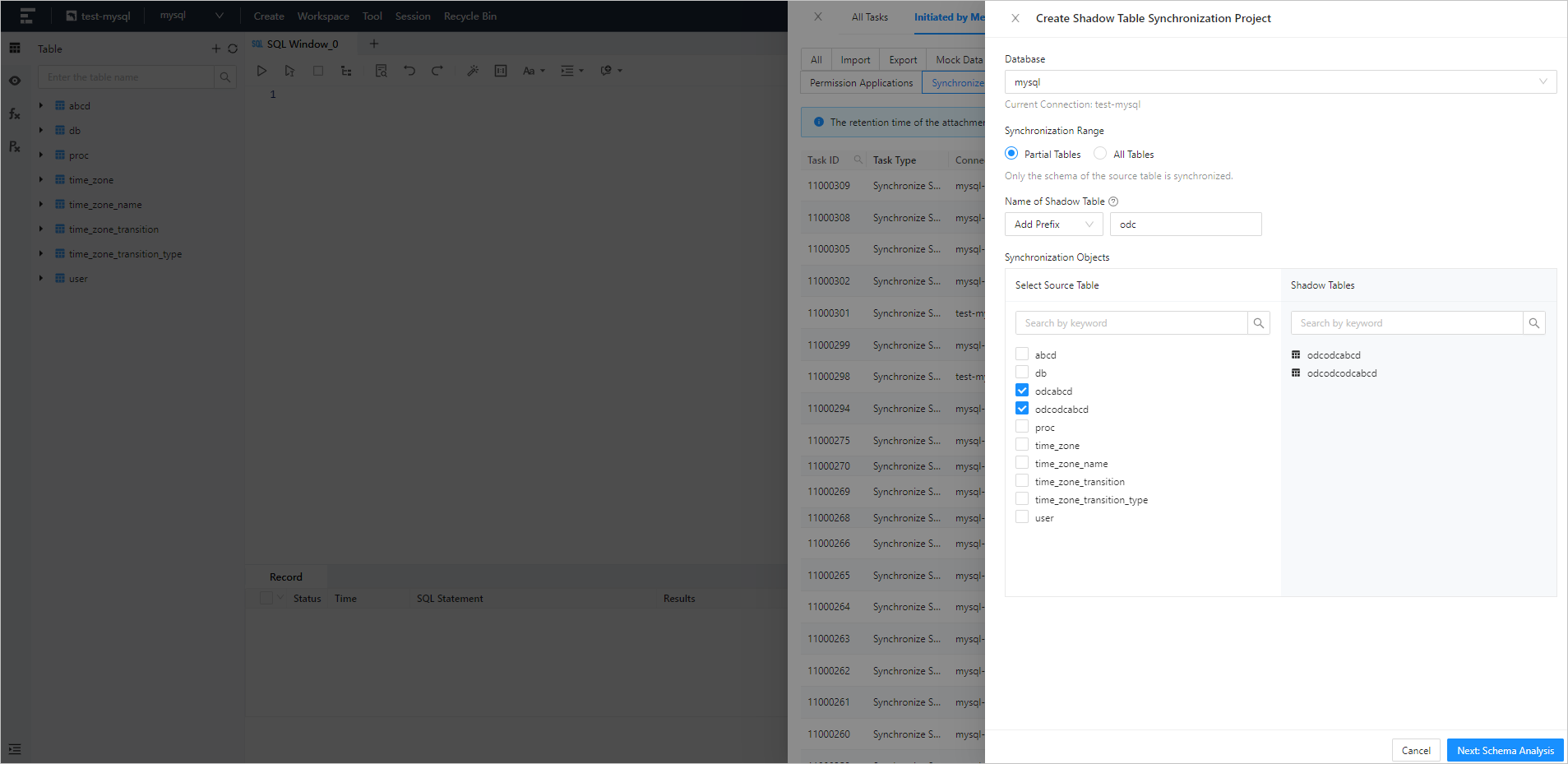 Shadow table synchronization 2