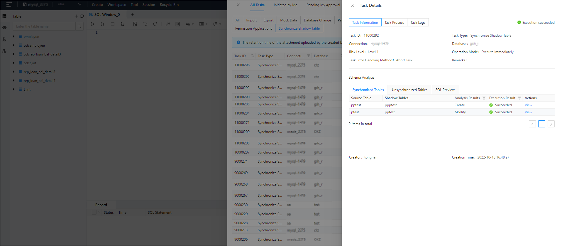 Permission application - View permission application Task information 4