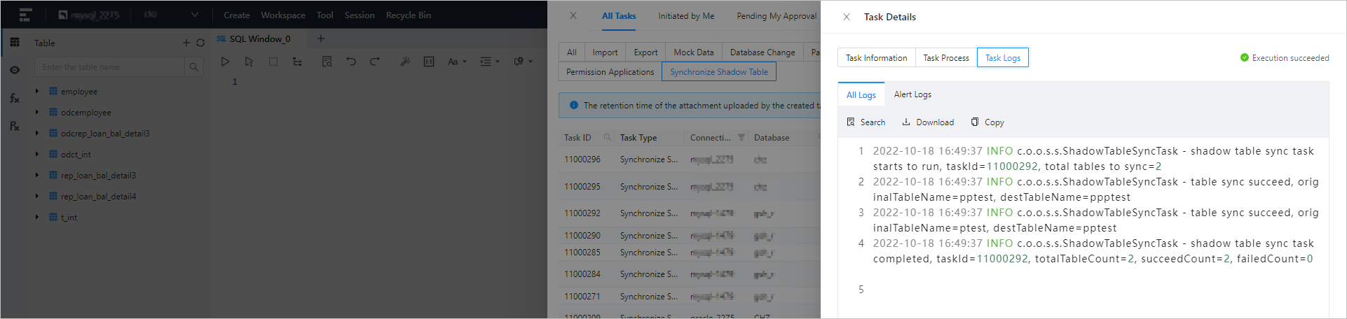 Shadow table synchronization 6