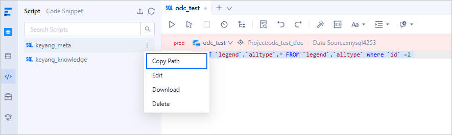 Execute script files